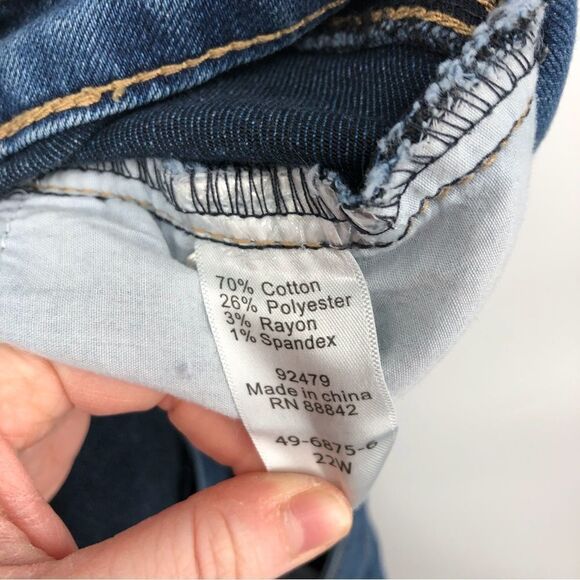 Woman Within Jeans Womens 22W Straight Leg Blue - Picture 6 of 8